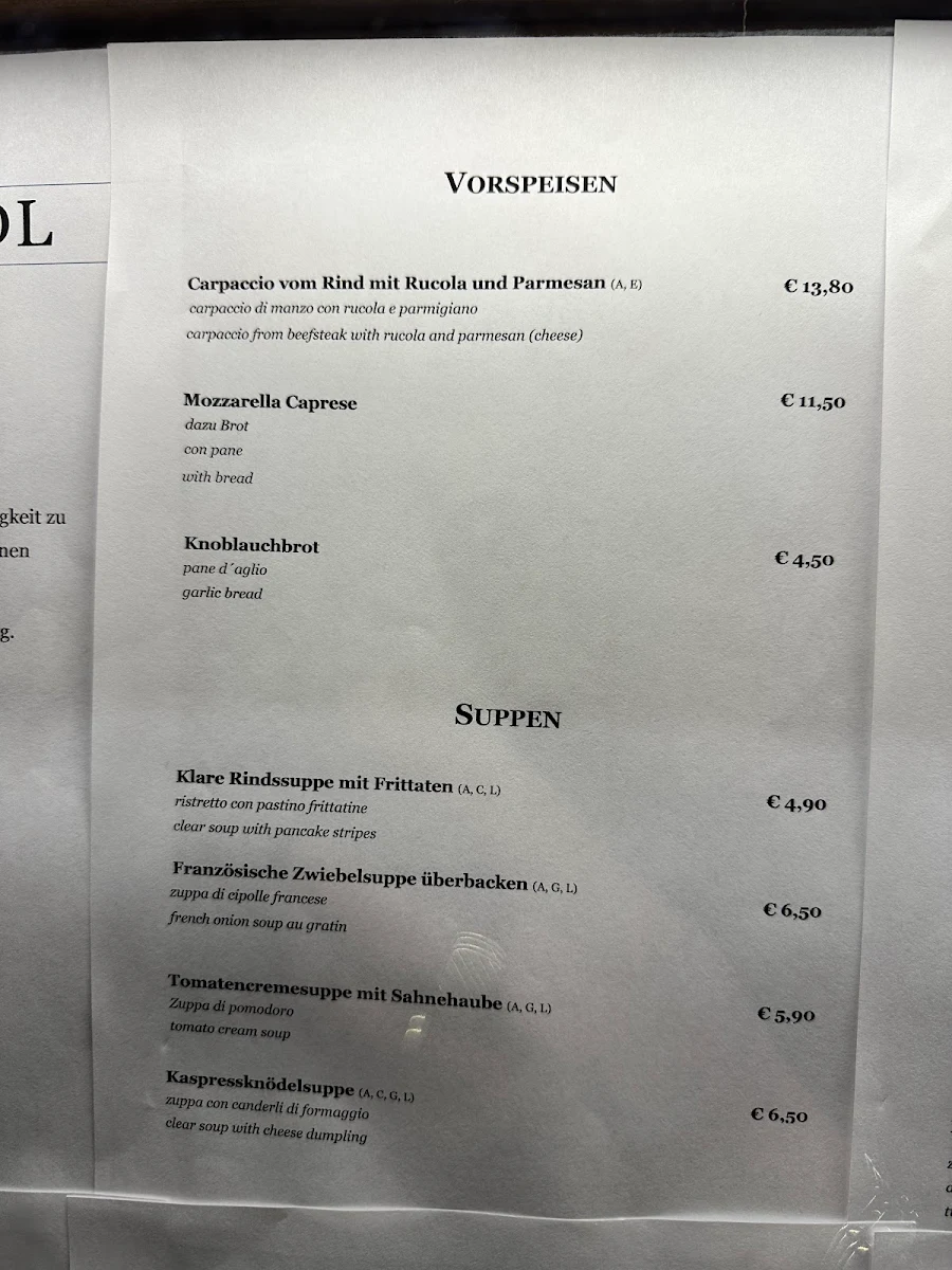 Speisekarte photo 5