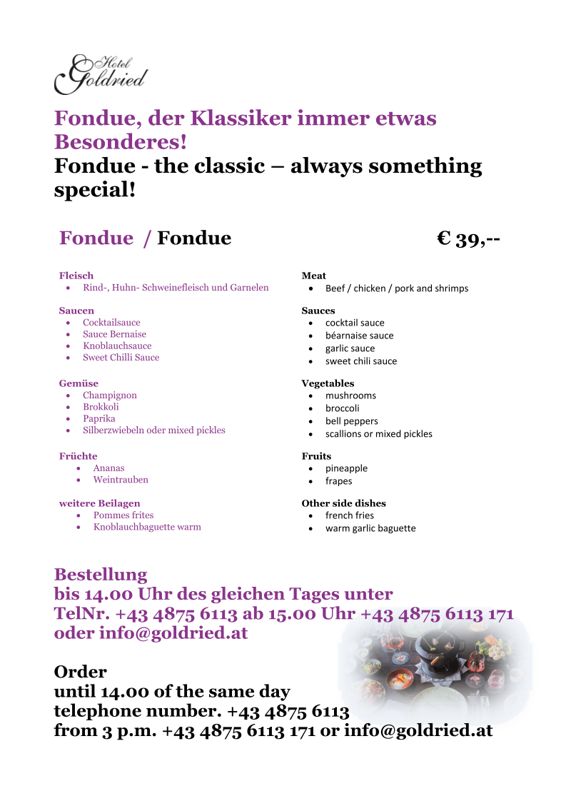 Speisekarte photo 1