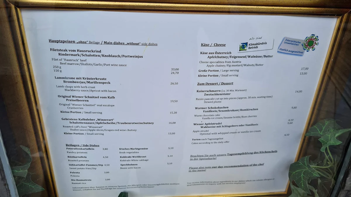 Speisekarte photo 1