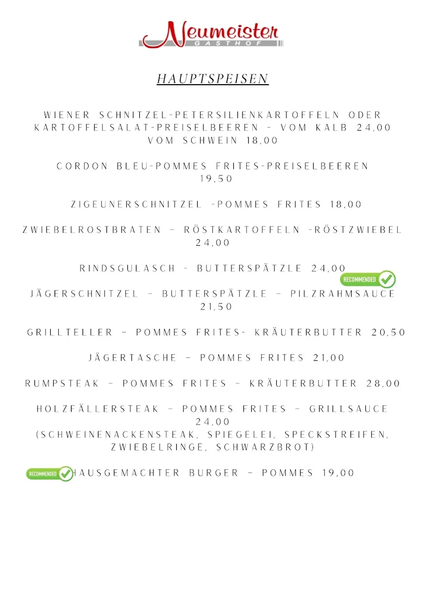 Speisekarte photo 1