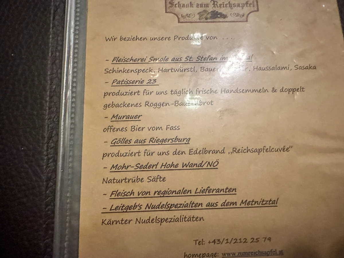 Speisekarte photo 2