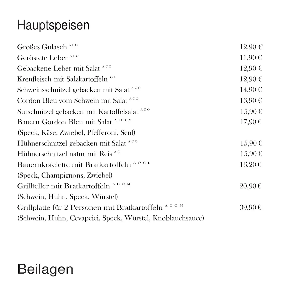 Speisekarte photo 3