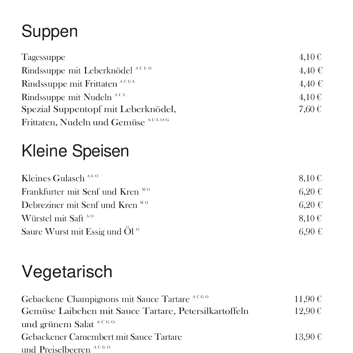 Speisekarte photo 5