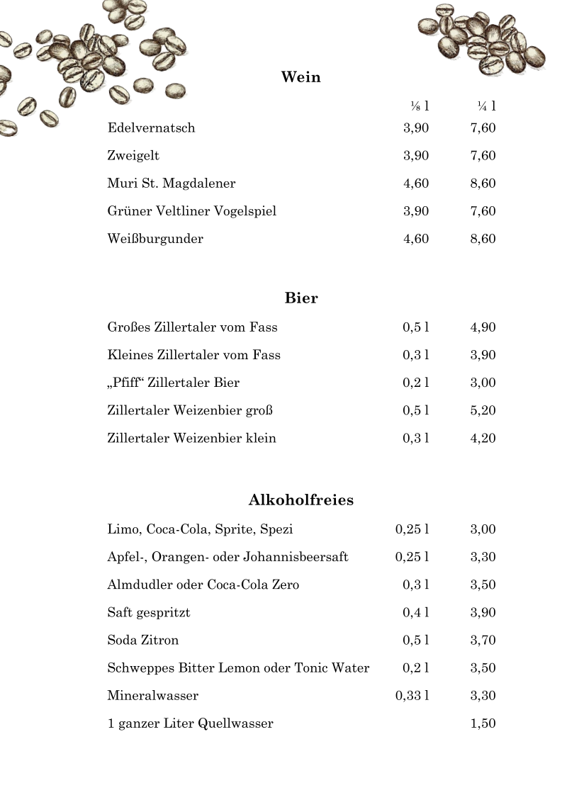 Speisekarte photo 1
