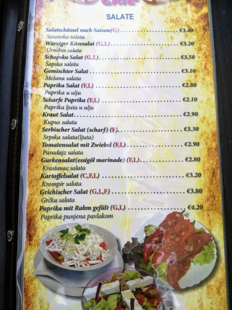 Speisekarte photo 2