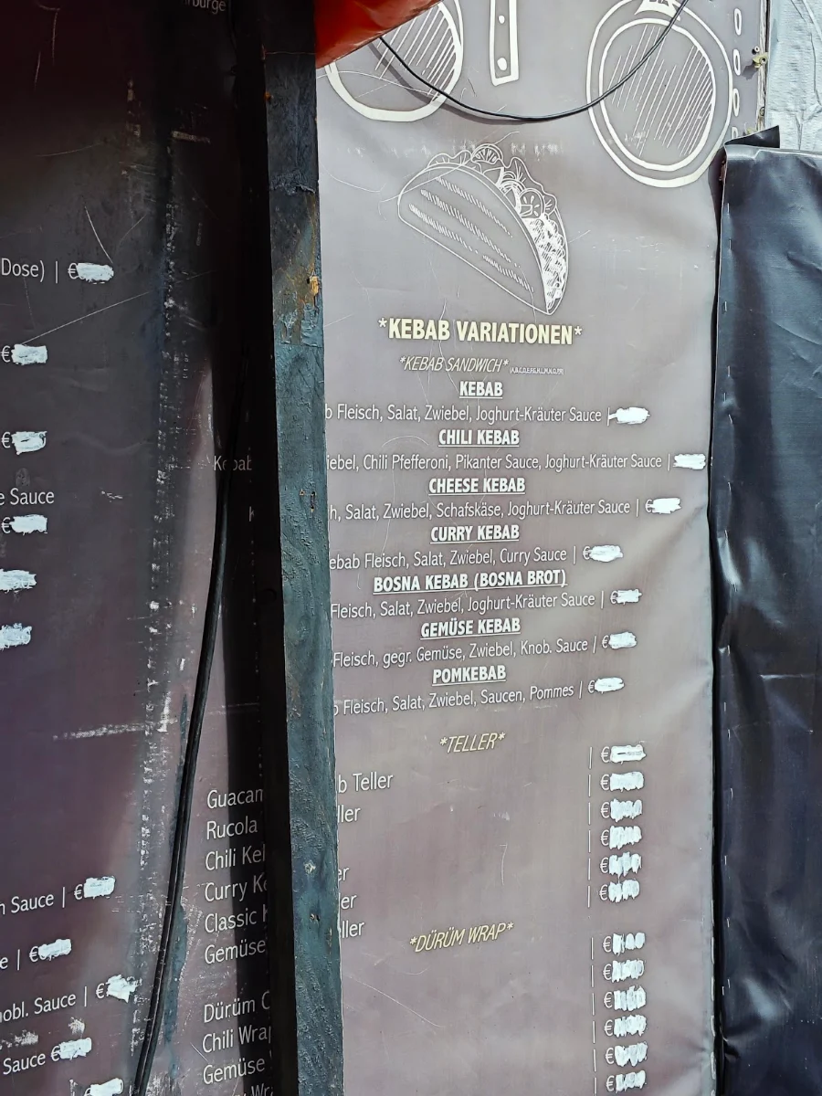 Speisekarte, Mr. Burger FOOD TRUCK