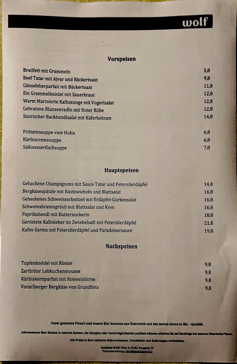 Speisekarte photo 6