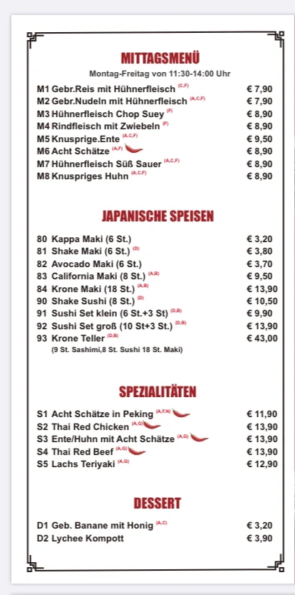 Speisekarte photo 1