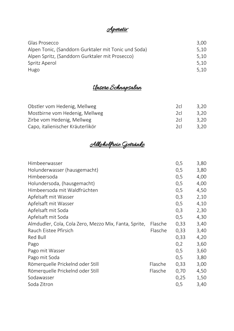 Speisekarte photo 2