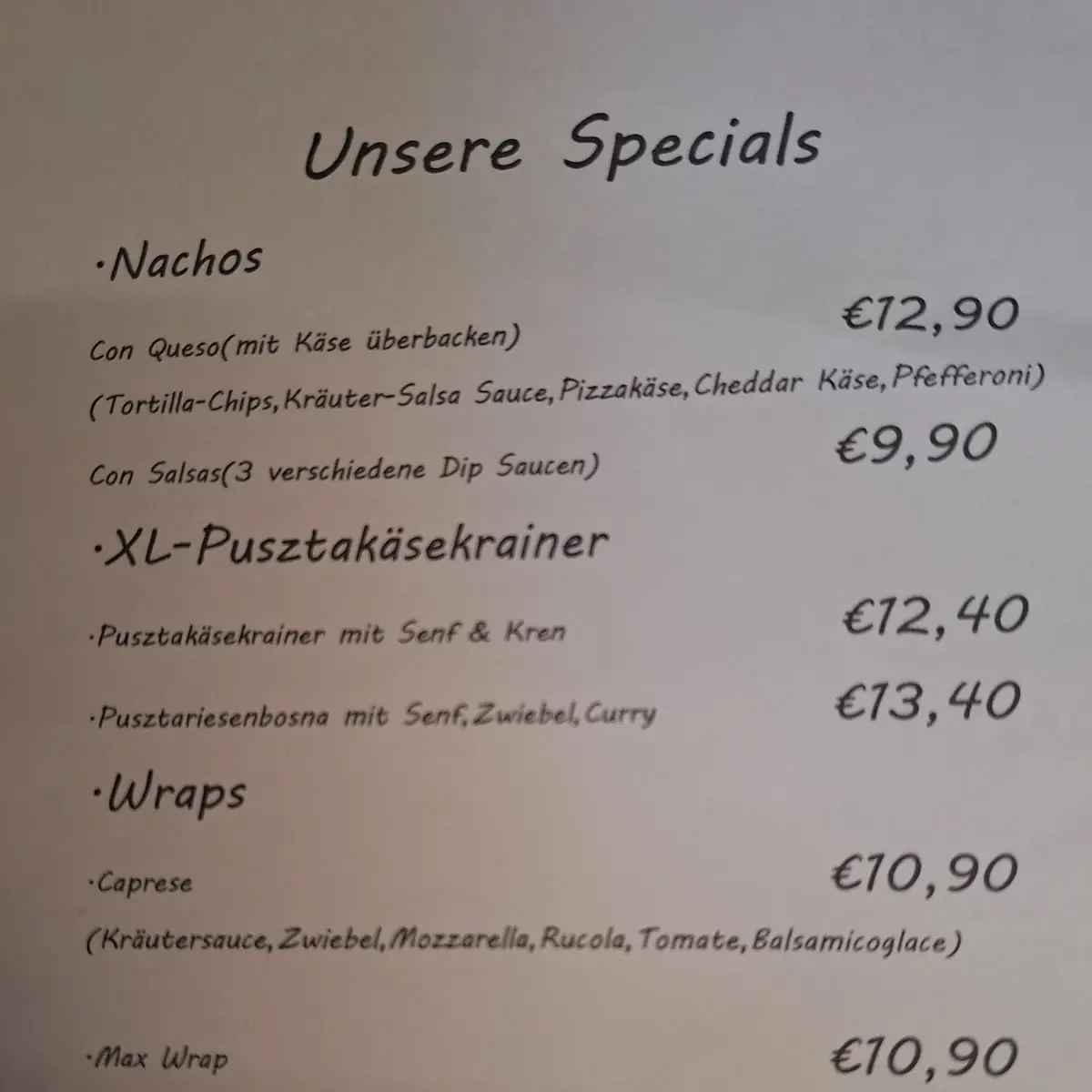 Speisekarte photo 3