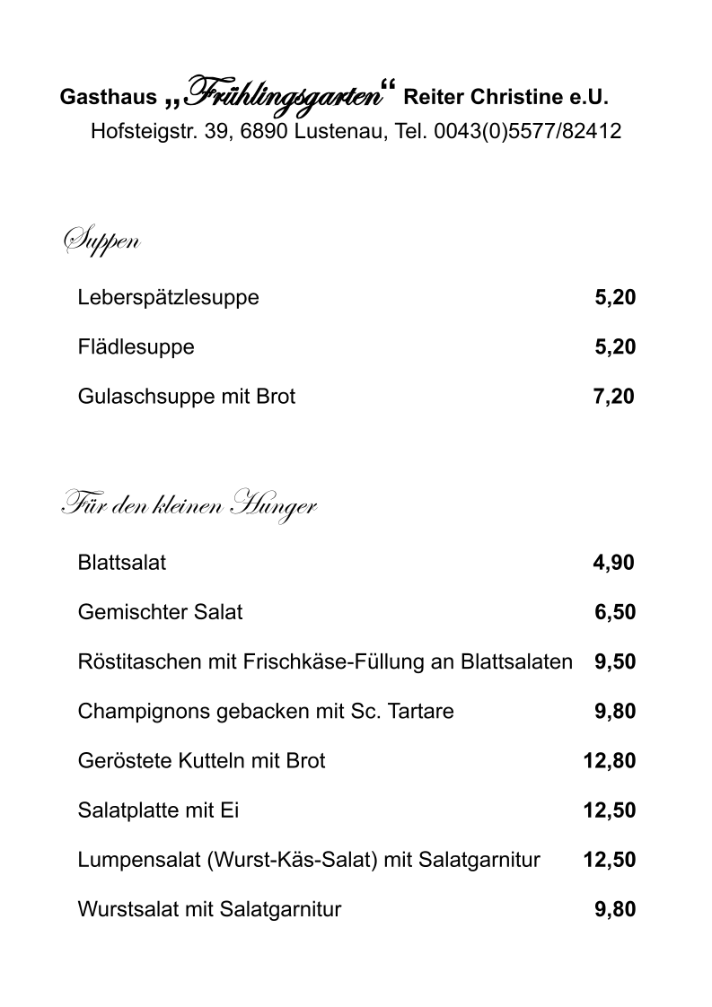 Speisekarte photo 1