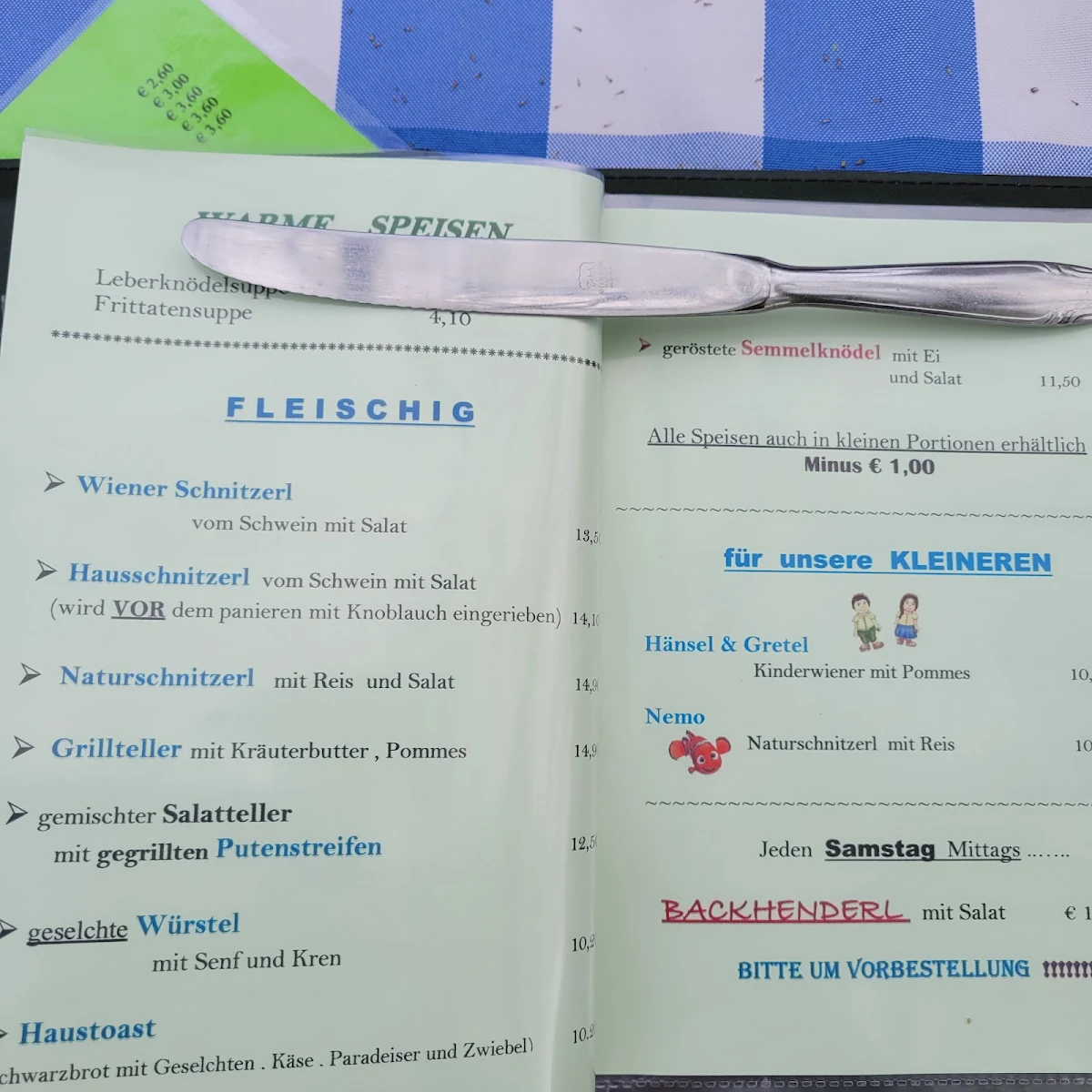 Speisekarte photo 1