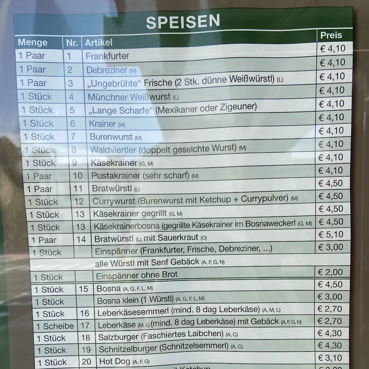 Speisekarte photo 4