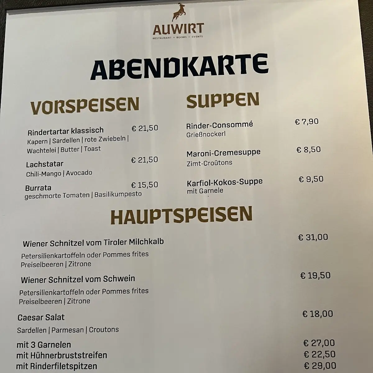 Speisekarte photo 1