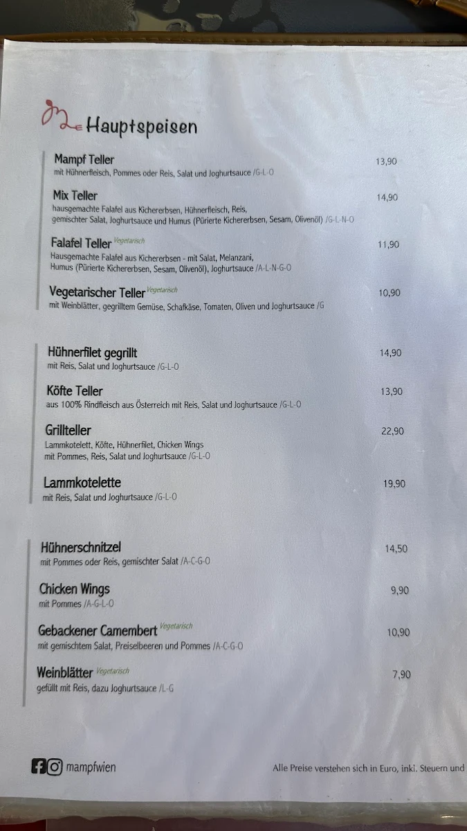 Speisekarte photo 1