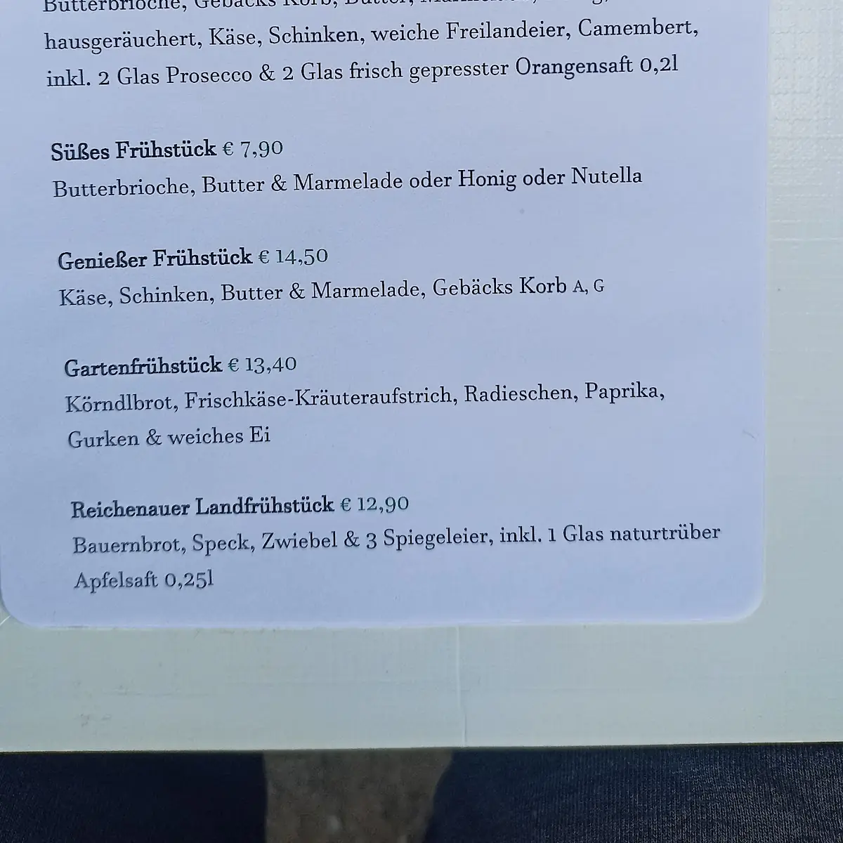 Speisekarte photo 1