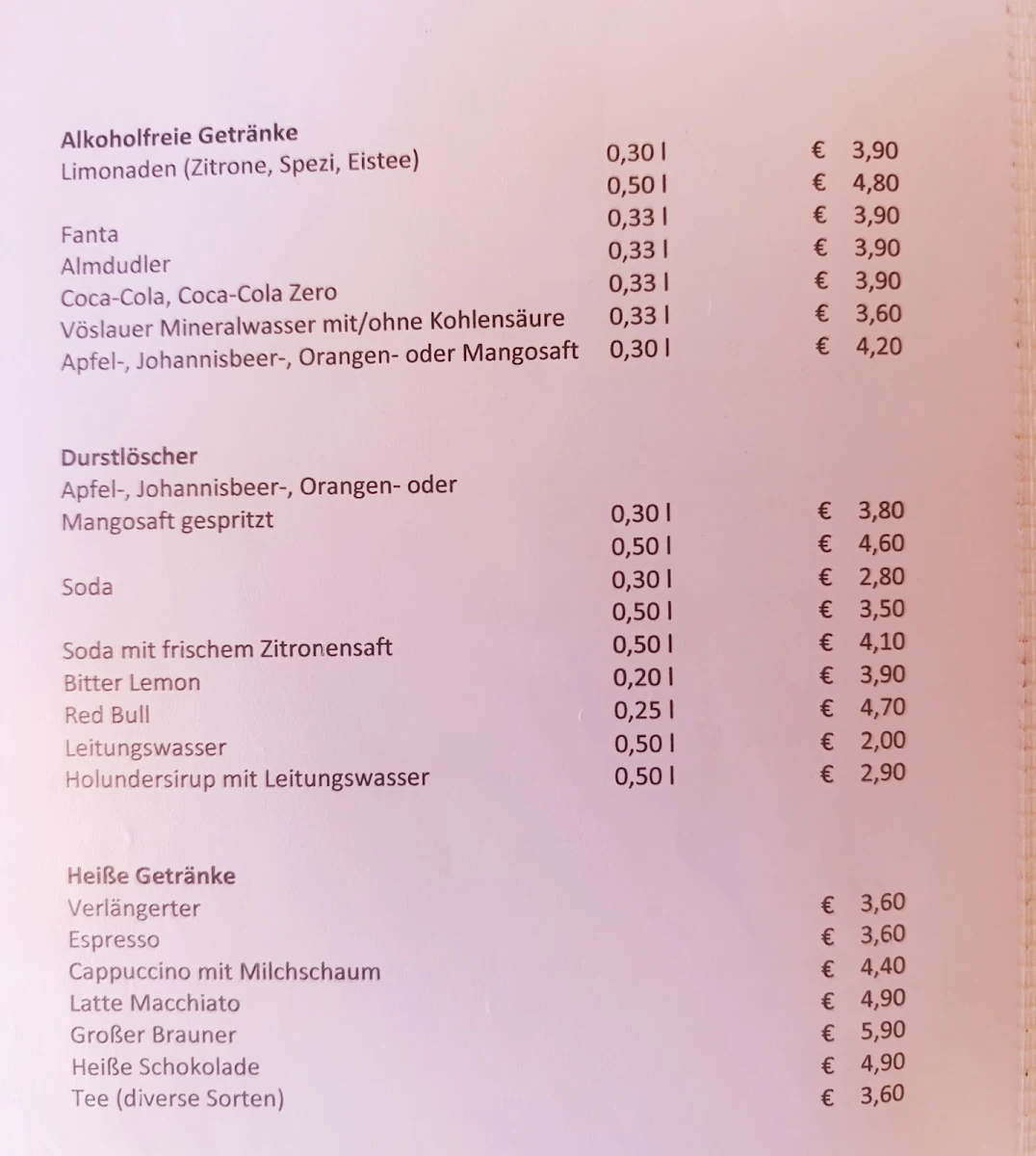 Speisekarte photo 1