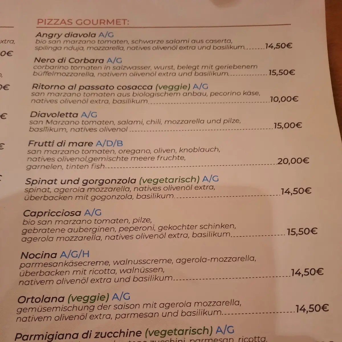 Speisekarte photo 2
