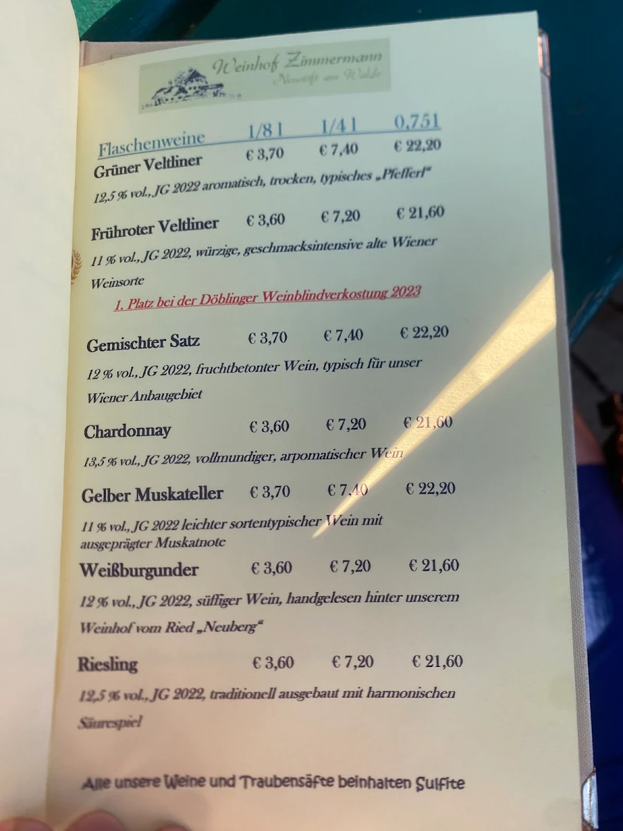 Speisekarte photo 1