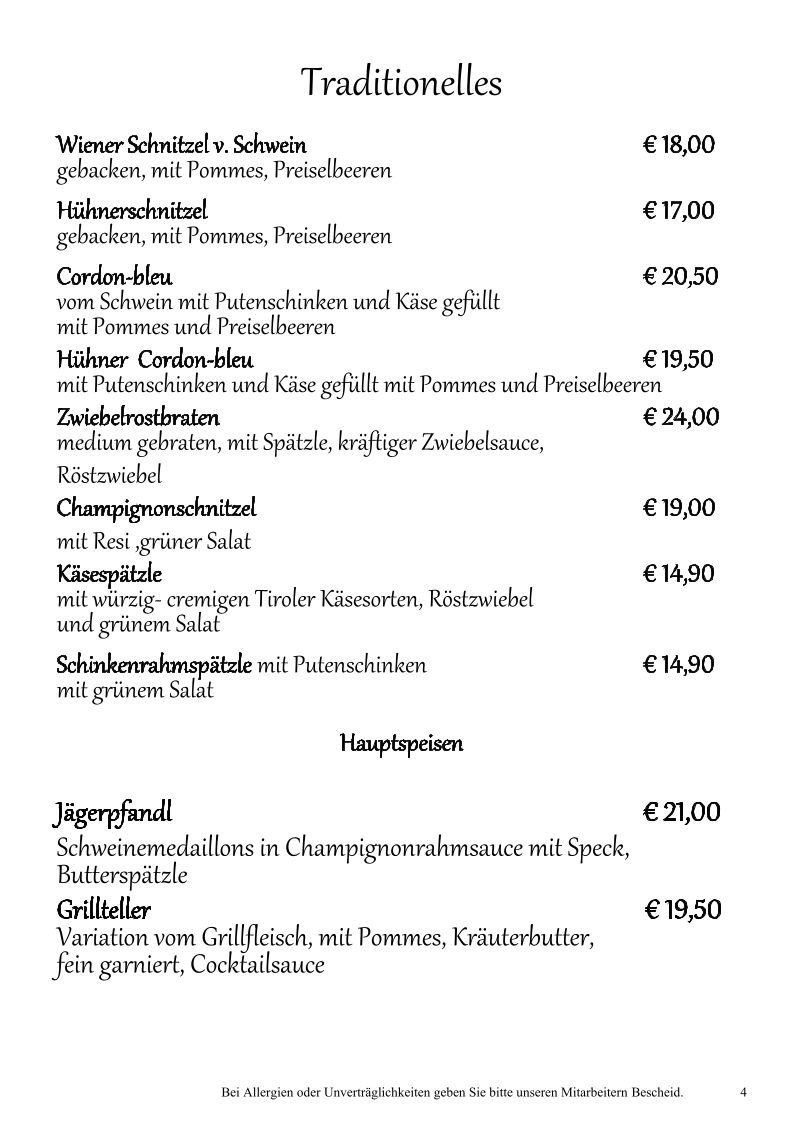 Speisekarte photo 3