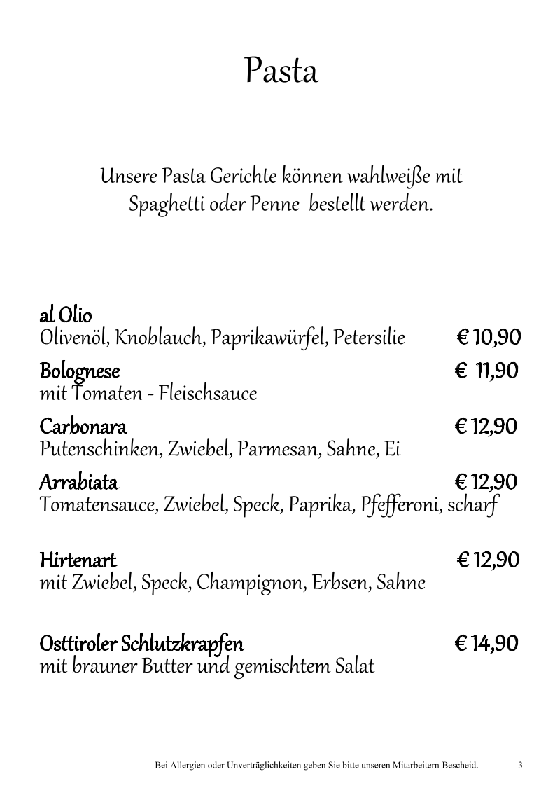 Speisekarte photo 9