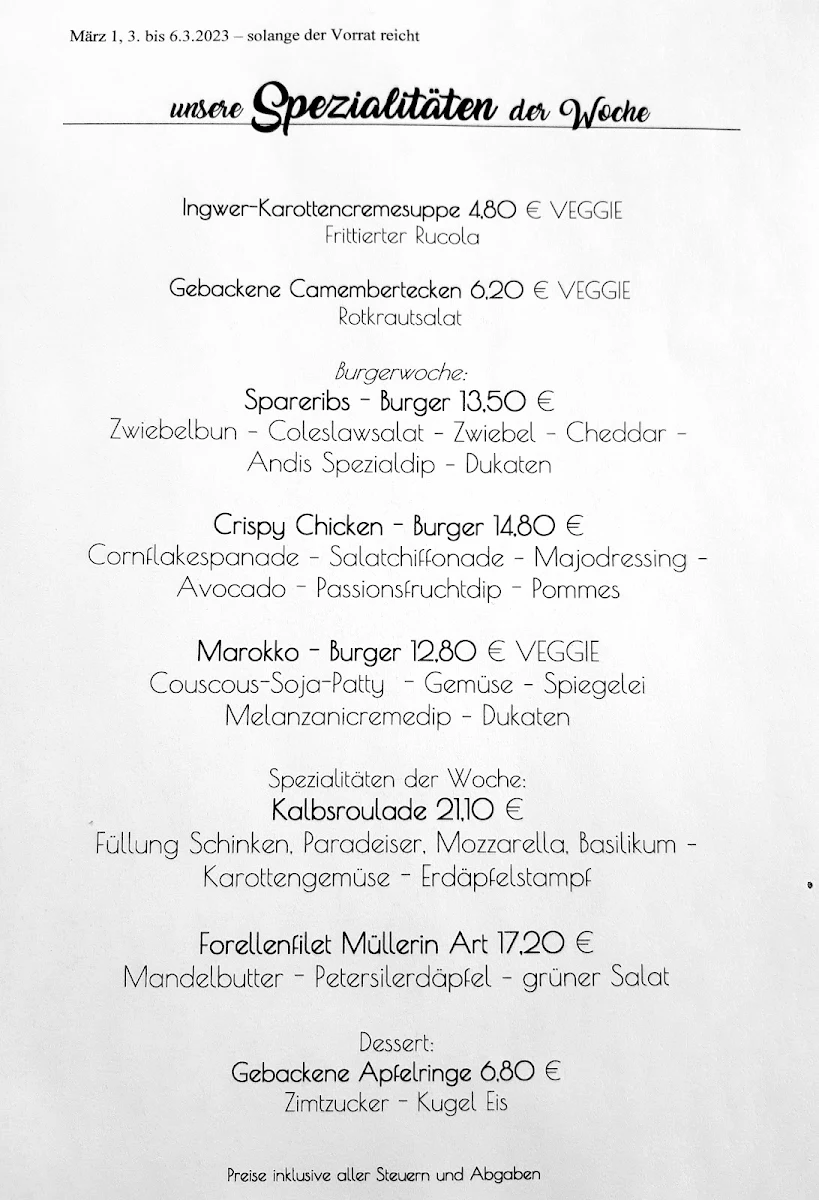 Speisekarte photo 1