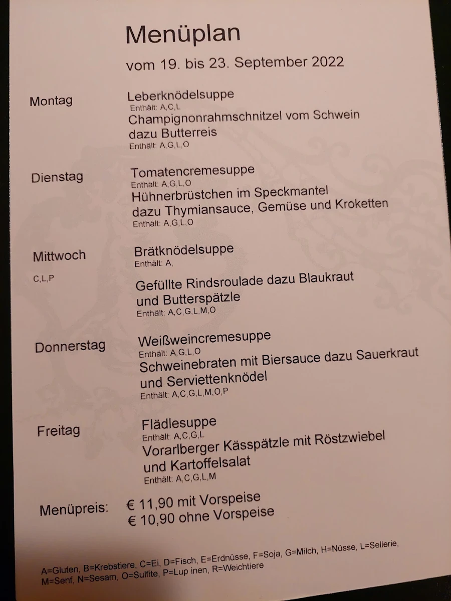 Speisekarte photo 1