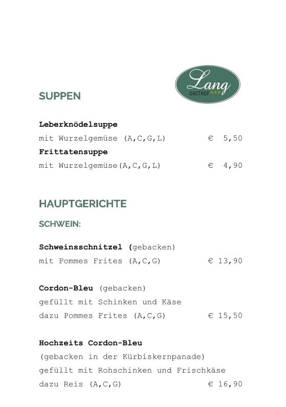 Speisekarte photo 3