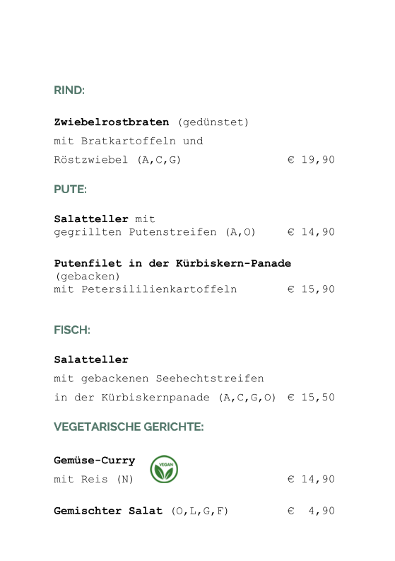 Speisekarte photo 6