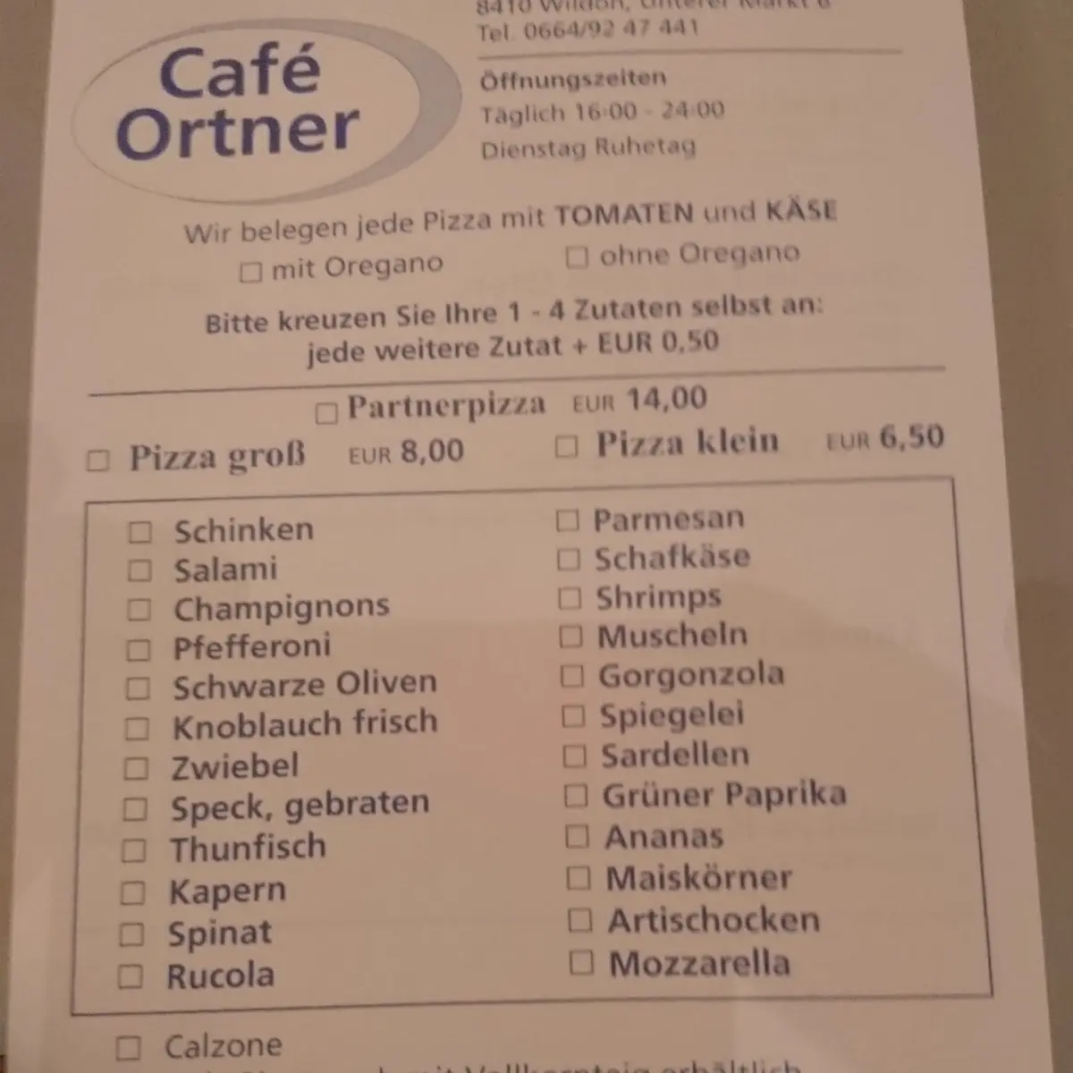 Speisekarte photo 5