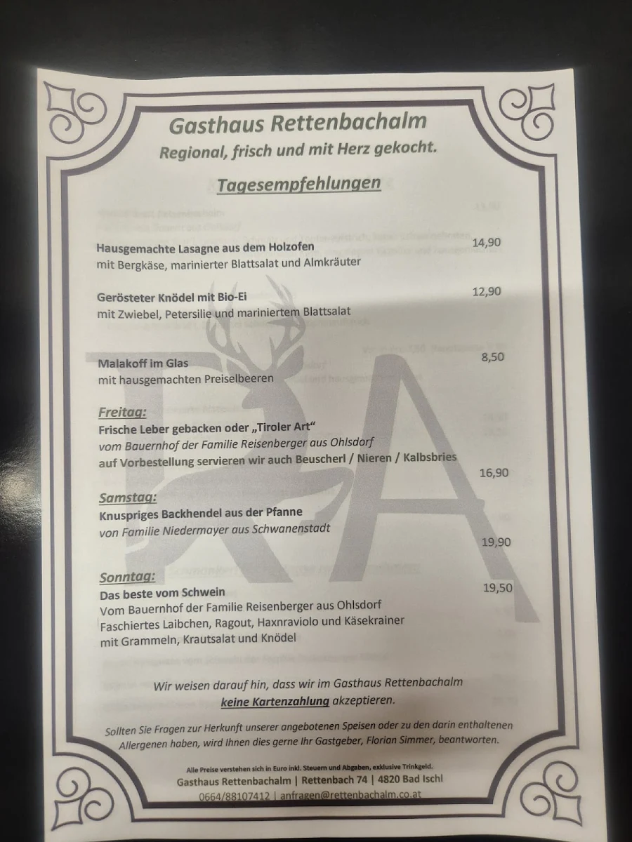 Speisekarte photo 2