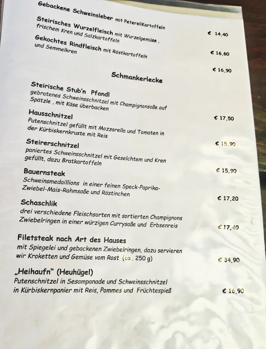 Speisekarte photo 2