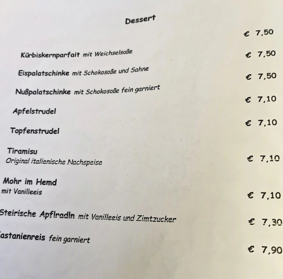 Speisekarte photo 9