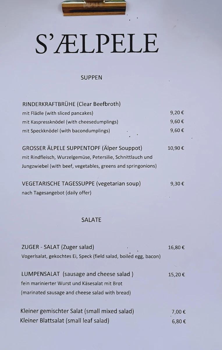 Speisekarte photo 1