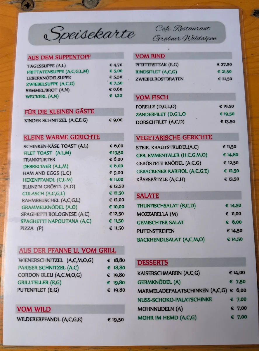 Speisekarte photo 1
