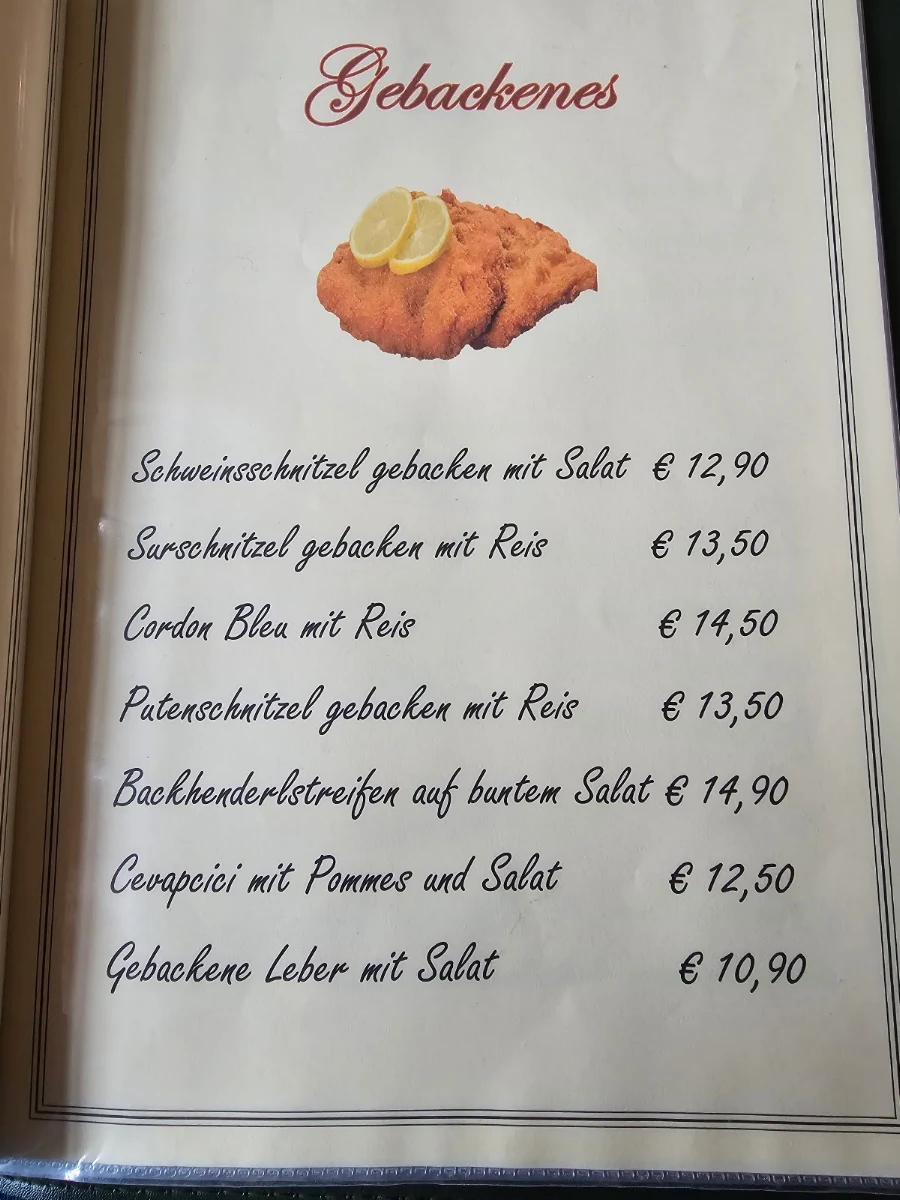 Speisekarte photo 1