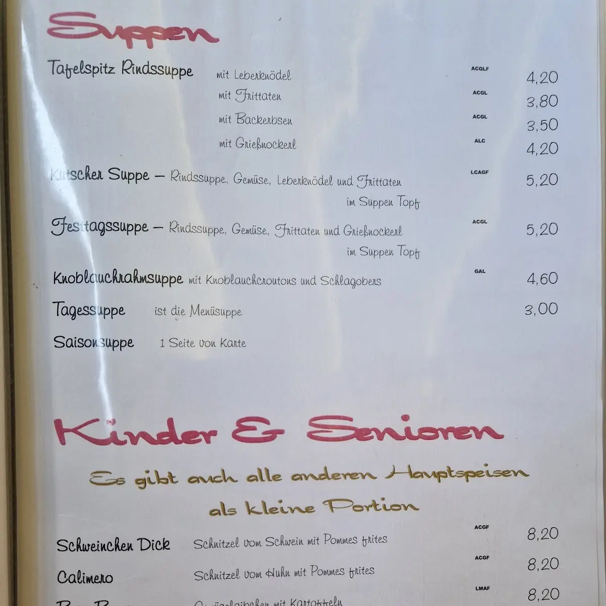 Speisekarte photo 2