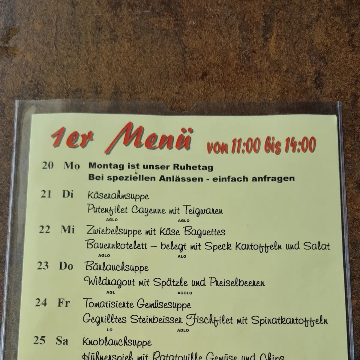 Speisekarte photo 3