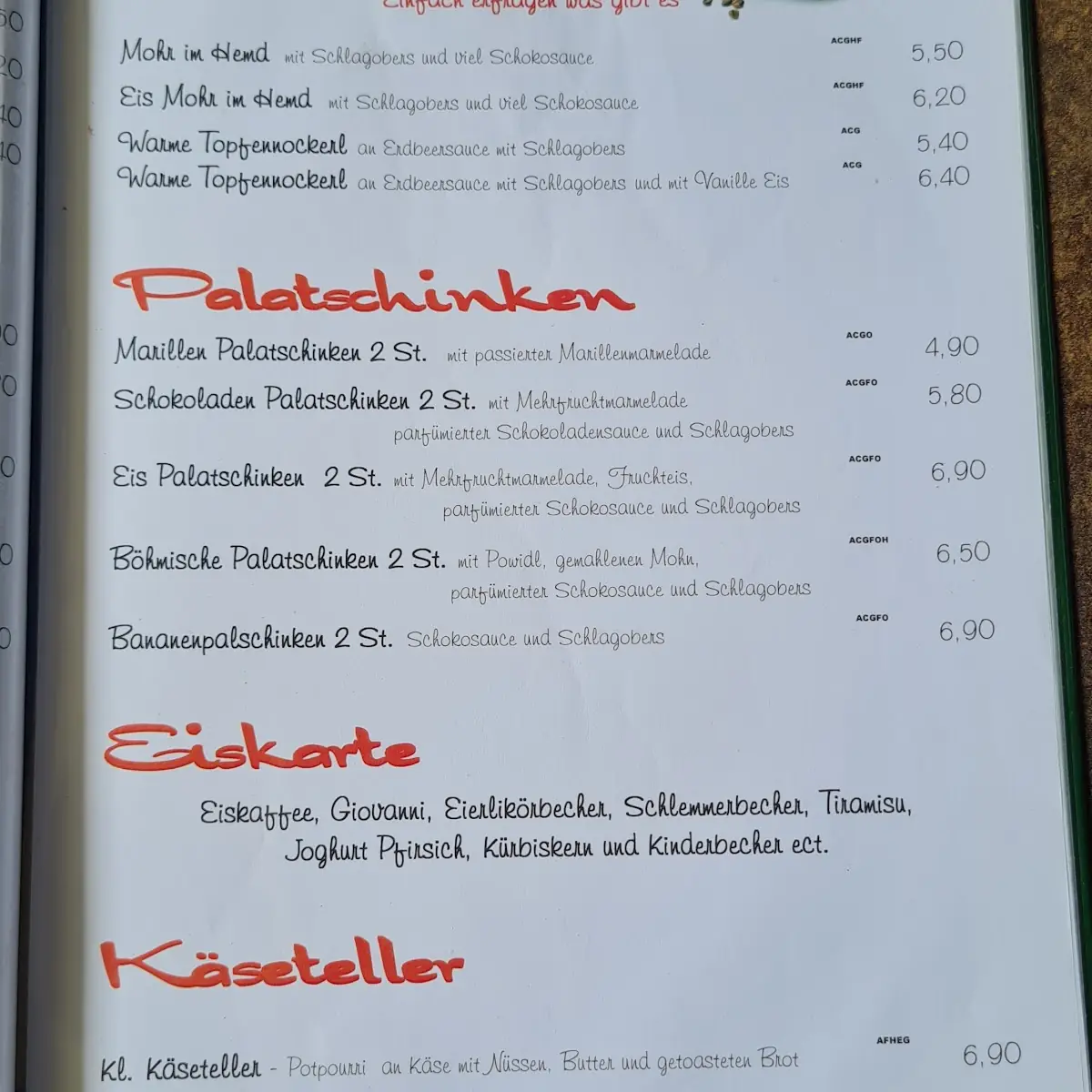 Speisekarte photo 6