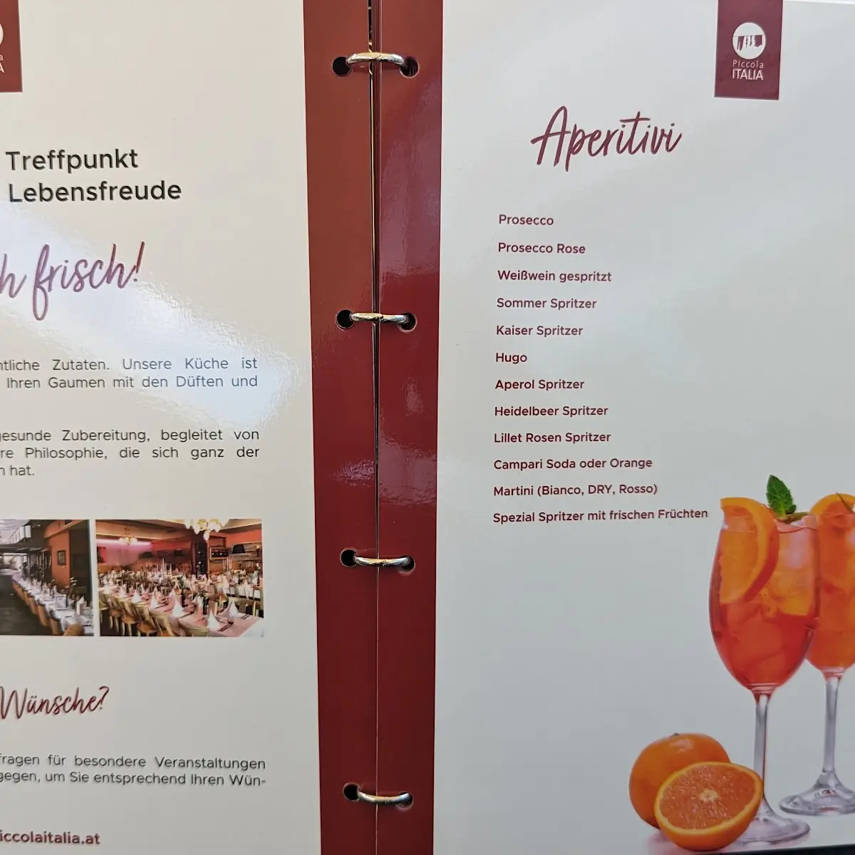 Speisekarte, Piccola Italia