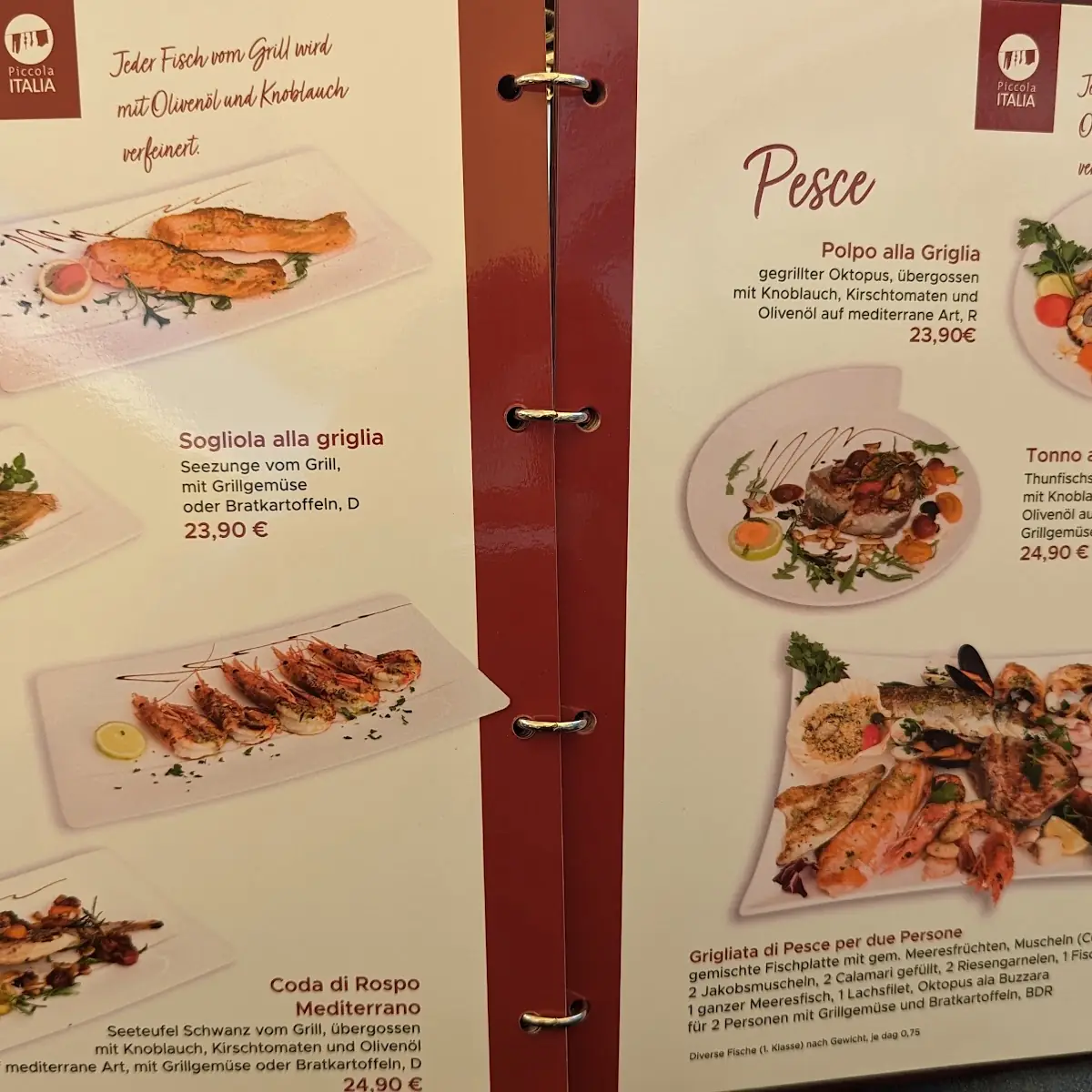 Speisekarte, Piccola Italia