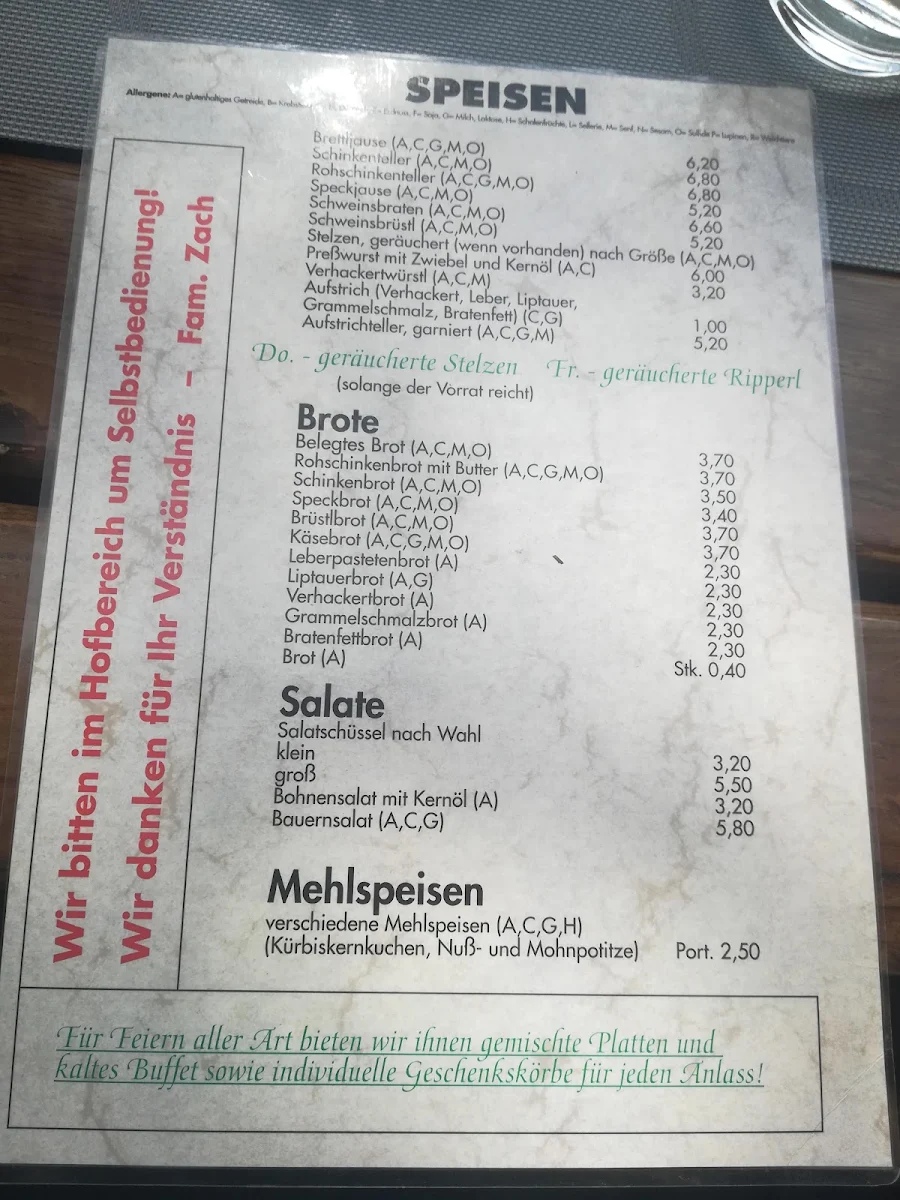 Speisekarte photo 5