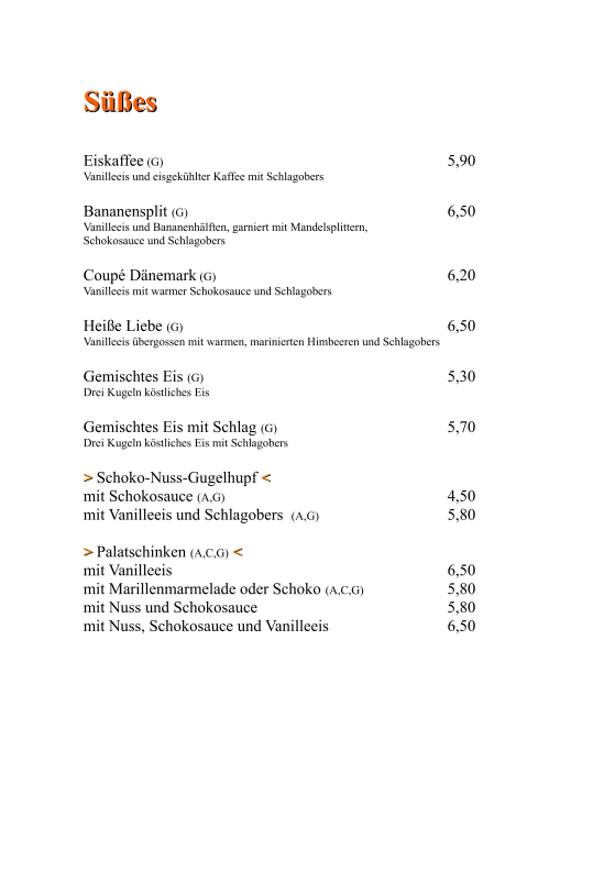 Speisekarte photo 4