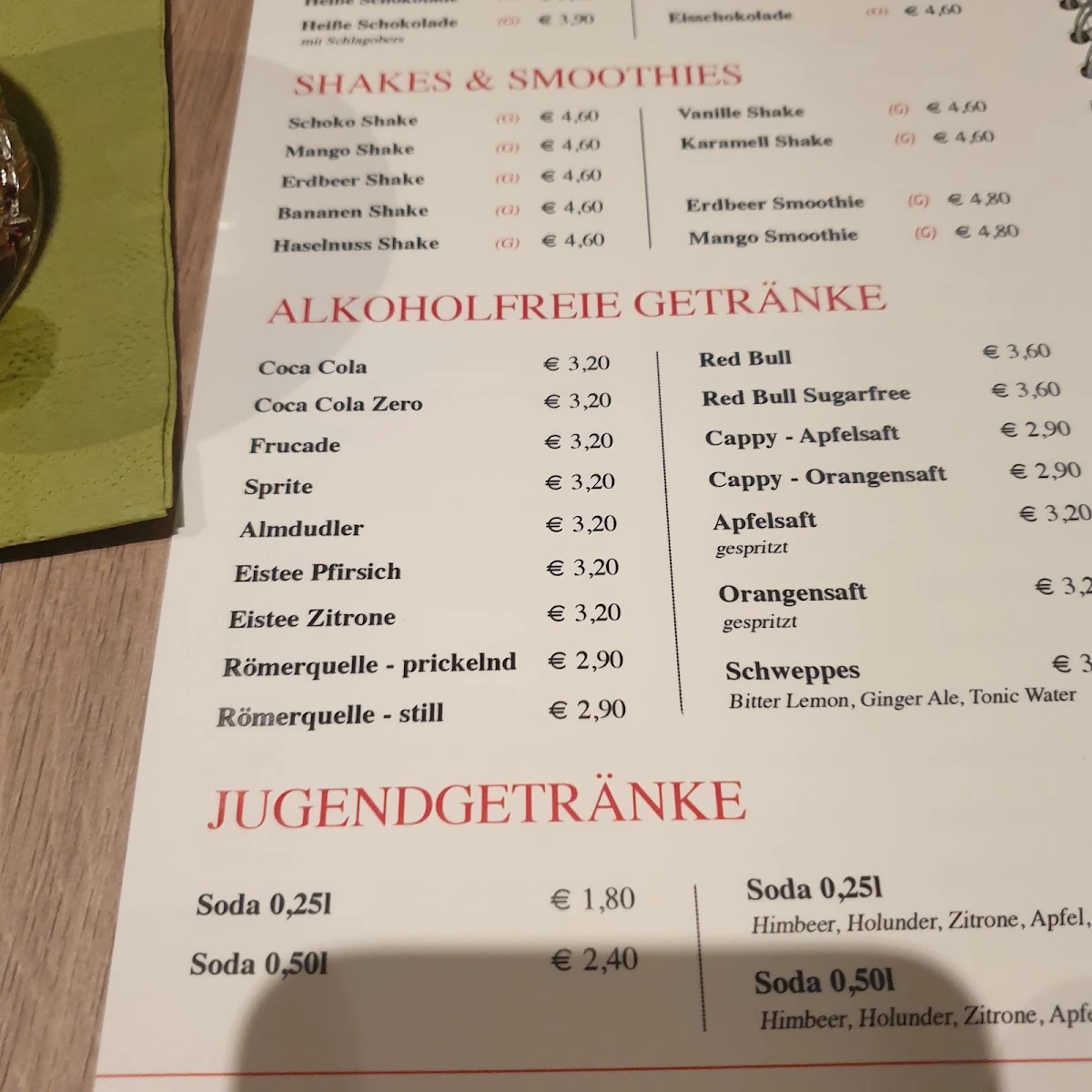 Speisekarte photo 2