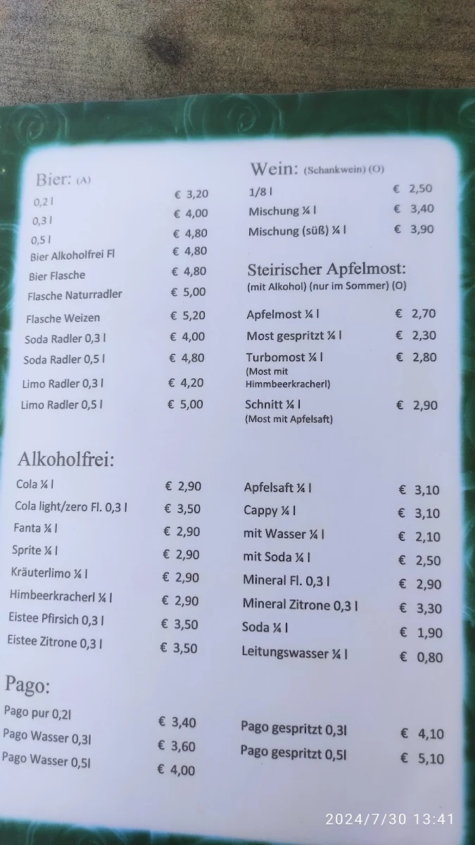 Speisekarte photo 1