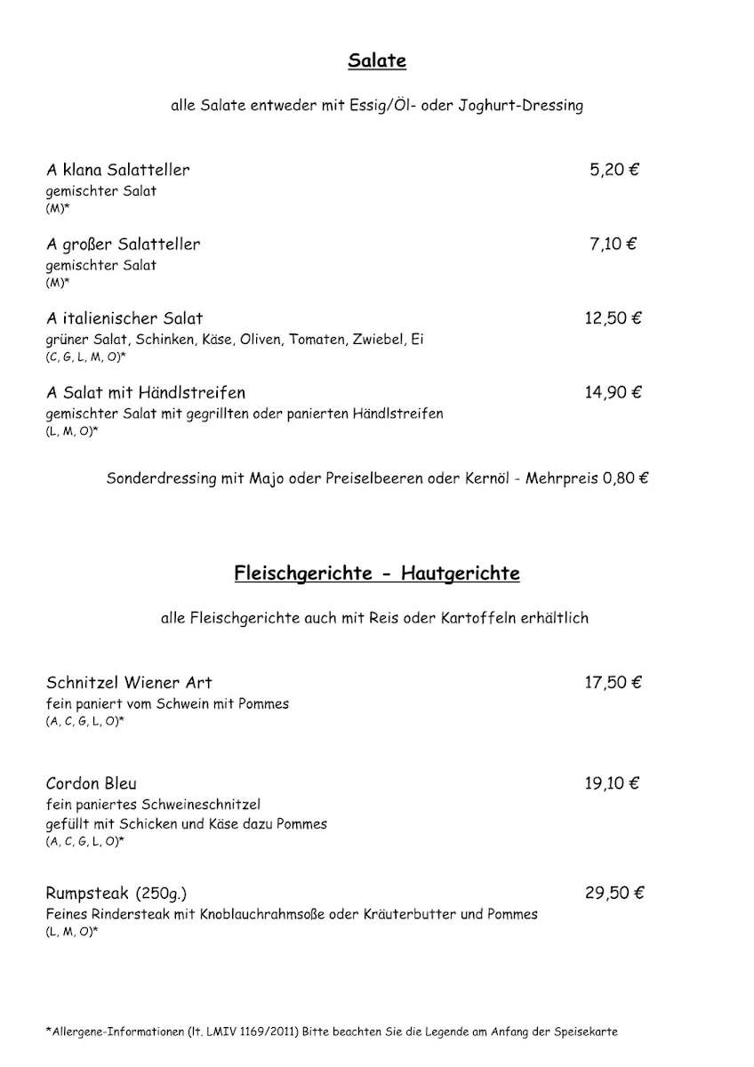 Speisekarte photo 5