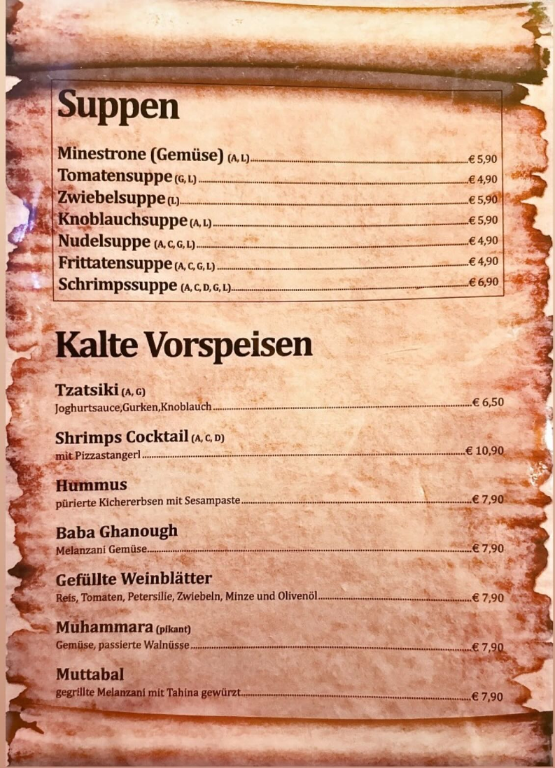 Speisekarte photo 3