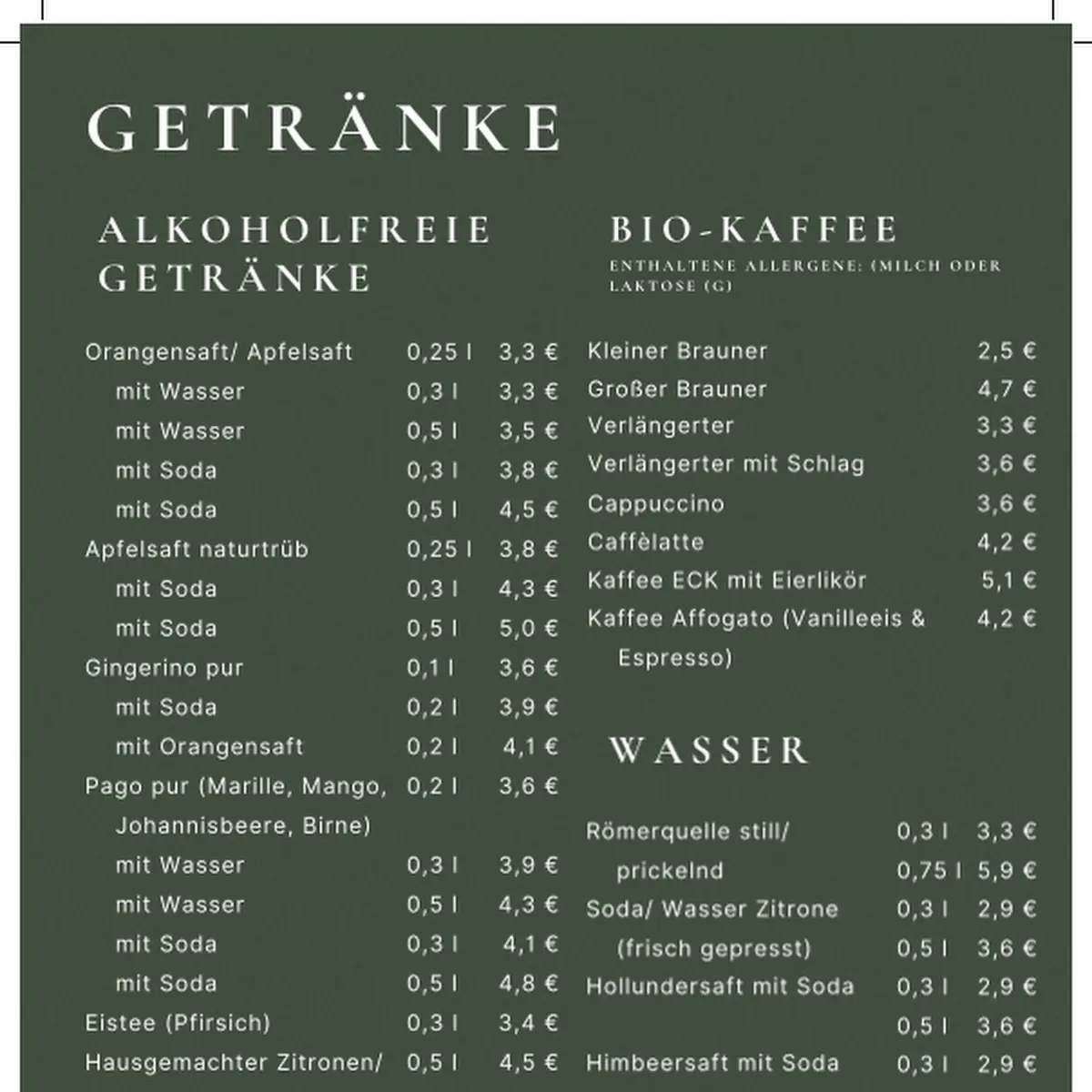 Speisekarte photo 1