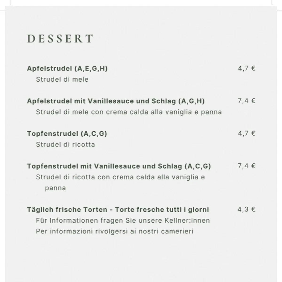 Speisekarte photo 6