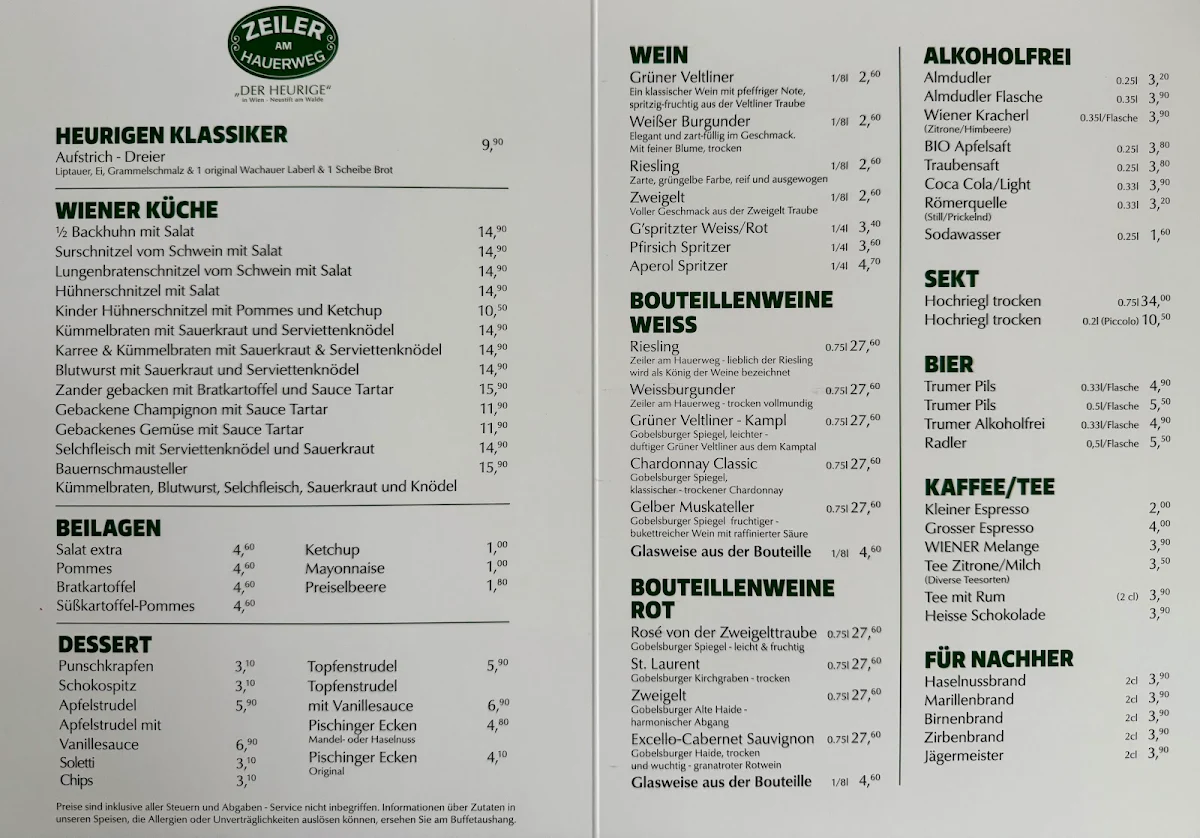 Speisekarte photo 1